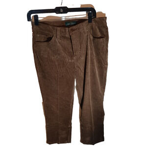 Lauren Ralph Lauren Corduroy Pants Size 10 Womens Brown Stretch Straight Leg